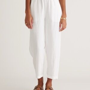 QUINCE Women's 100% European Linen Pants size L